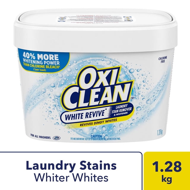 OxiClean White Revive Enzyme Laundry Stain Remover Powder, 1280 g