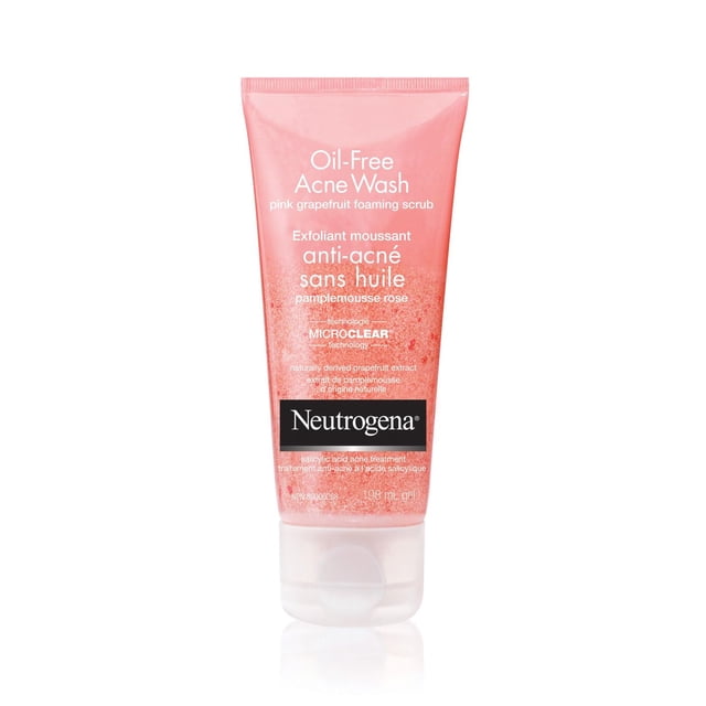 Neutrogena Oil Free Acne Wash Pink Grapefruit Foaming Face Scrub, 198 g