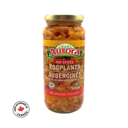 Aurora Hot Pickled in Oil Eggplants, 500 g