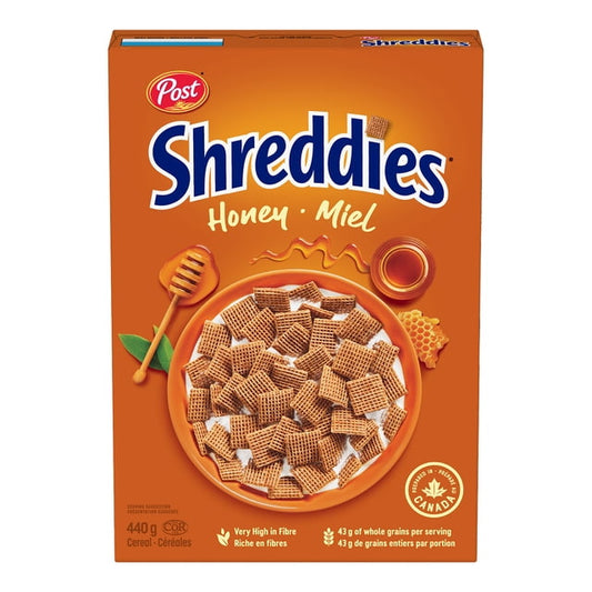 Post Honey Shreddies Cereal, 440 g
