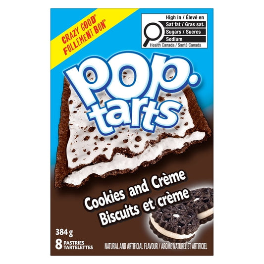 Pop-Tarts Cookies & Crème Toaster Pastries, 384 g, 8 Count