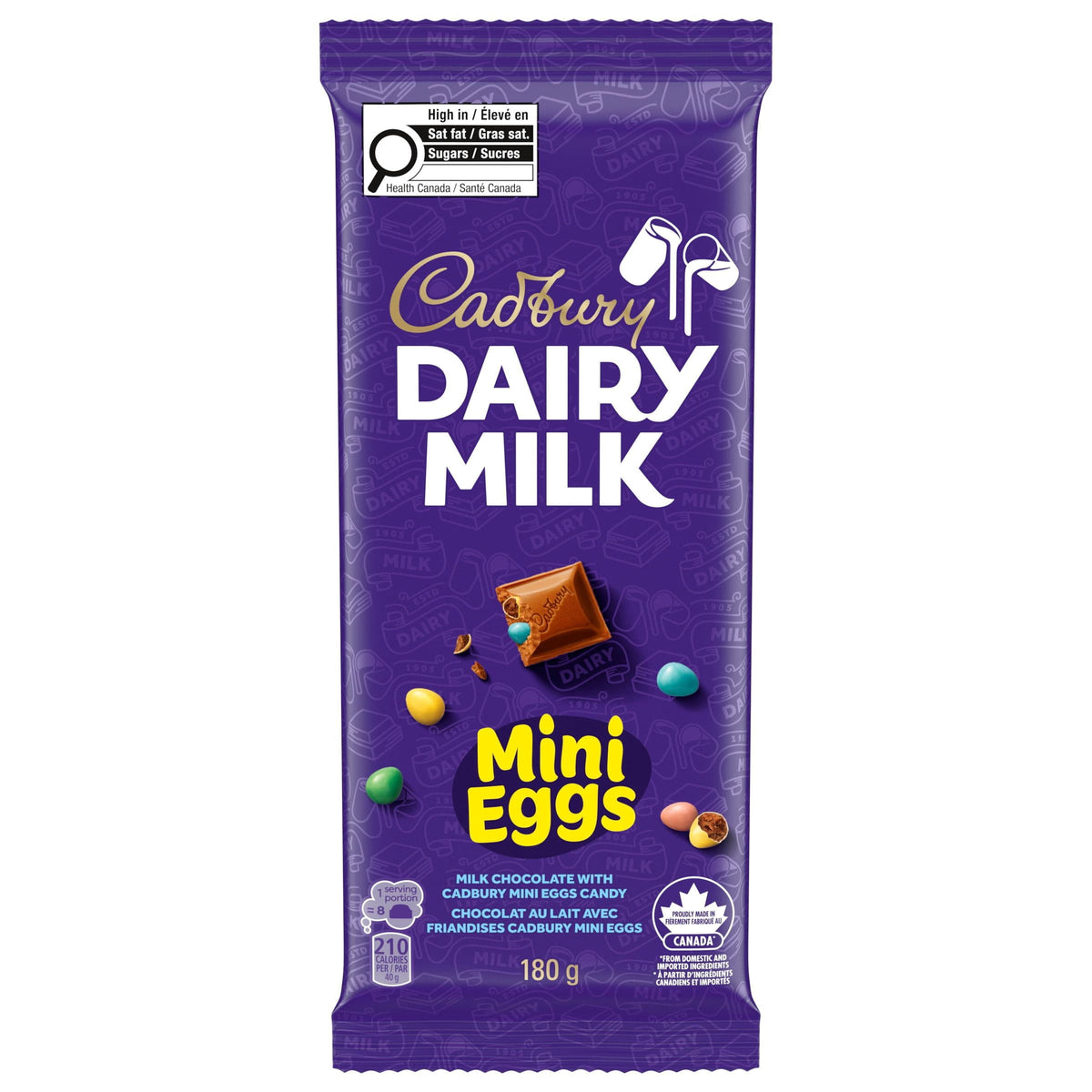 Cadbury Dairy Milk Milk Chocolate Bar With Mini Eggs Candy Cadbury Dairy Milk Milk Chocolate With Cadbury Mini Eggs 180g