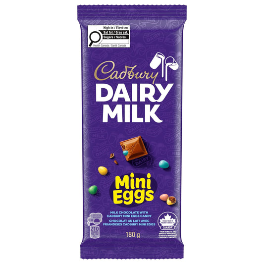 Cadbury Dairy Milk Milk Chocolate Bar With Mini Eggs Candy Cadbury Dairy Milk Milk Chocolate With Cadbury Mini Eggs 180g