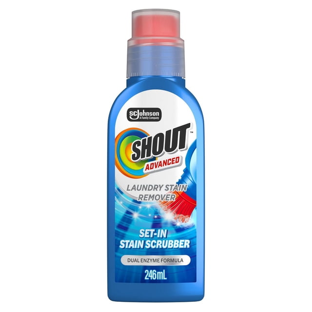 Shout Advanced Set-In Stain Scrubber Brush Stain Remover, 246 g