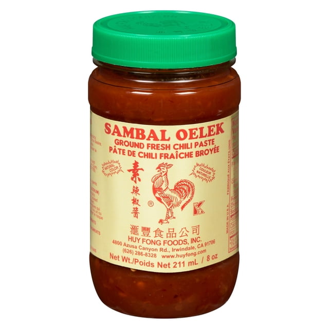 Huy Fong Sambal Oelek Ground Fresh Chili Paste, 211 g