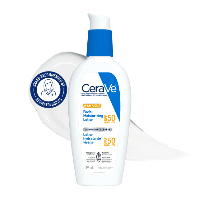 CeraVe AM SPF 50 Facial Moisturizing Lotion, 89 g