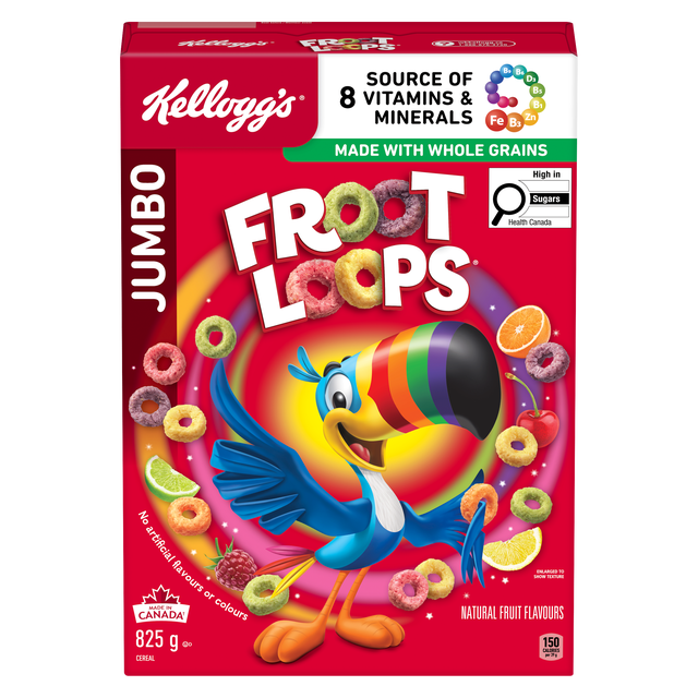 Kellogg's Froot Loops Jumbo Cereal, 825 g