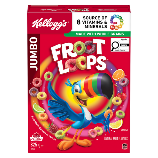 Kellogg's Froot Loops Jumbo Cereal, 825 g