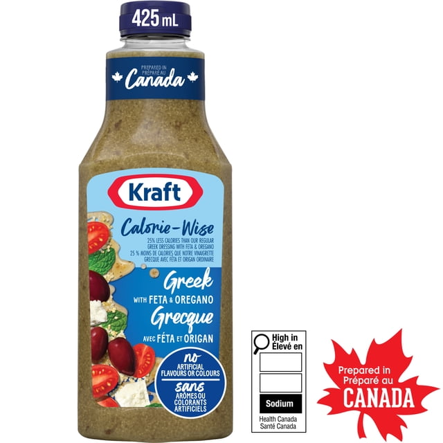 Kraft Calorie-Wise Greek Salad Dressing, 425 g