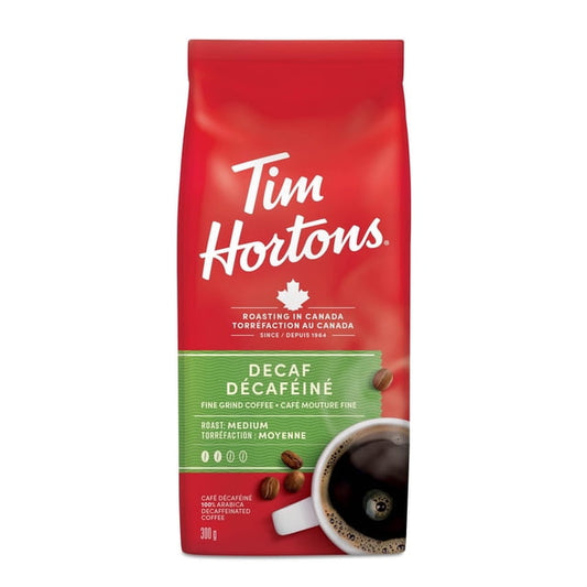 Tim Hortons Fine Grind Decaffeinated Ground Coffee, 300 g