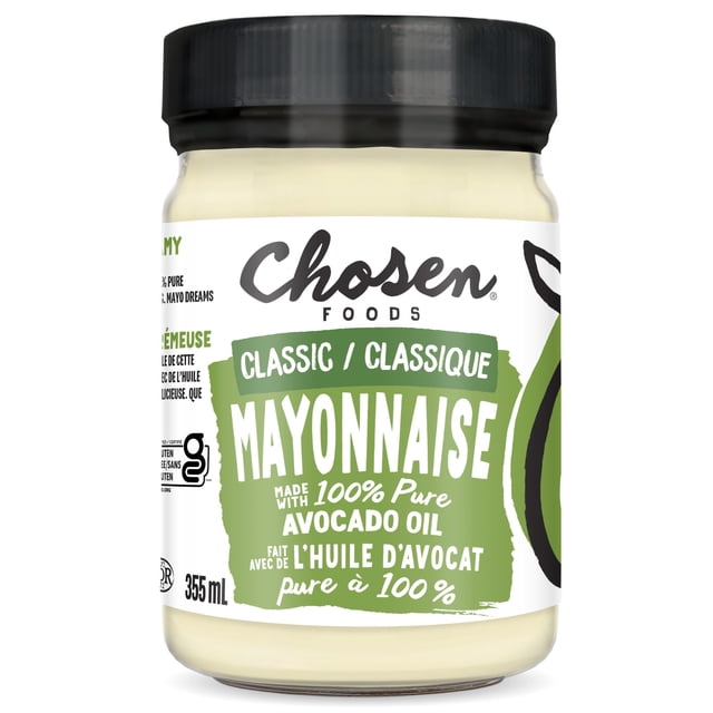 Chosen Foods Avocado Oil Original Jar Mayonnaise, 355 g