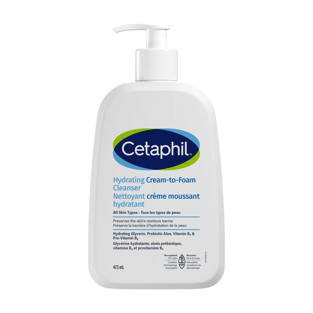 Cetaphil Hydrating Cream-to-Foam Cleanser, 473 g