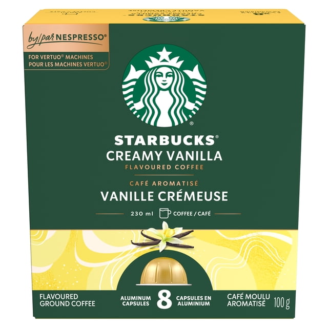 Starbucks Creamy Vanilla Nespresso Vertuo Capsules, 42 g, 8 Count