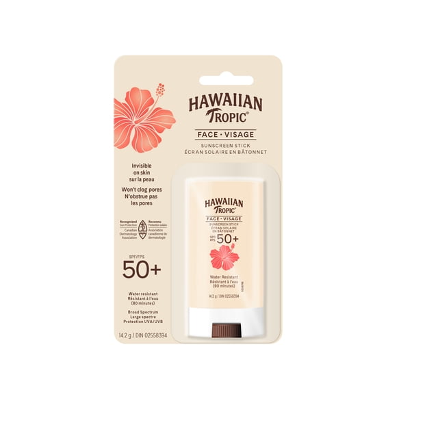 Hawaiian Tropic Face SPF 50+ Sunscreen Stick, 14 g