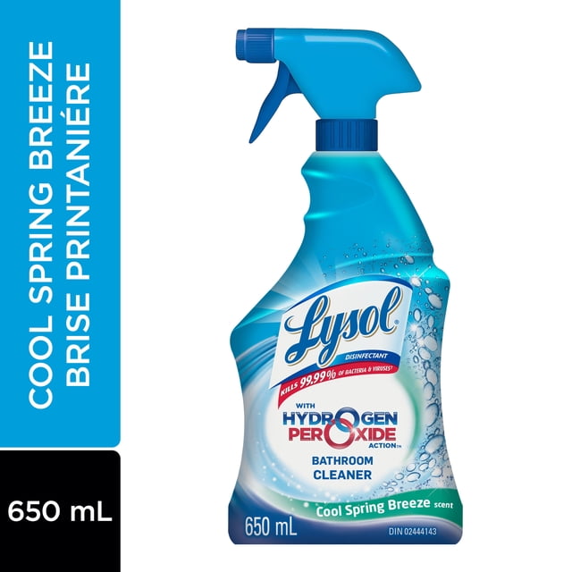 Lysol Power and Free Cool Spring Breeze Bathroom Cleaner Spray, 650 g