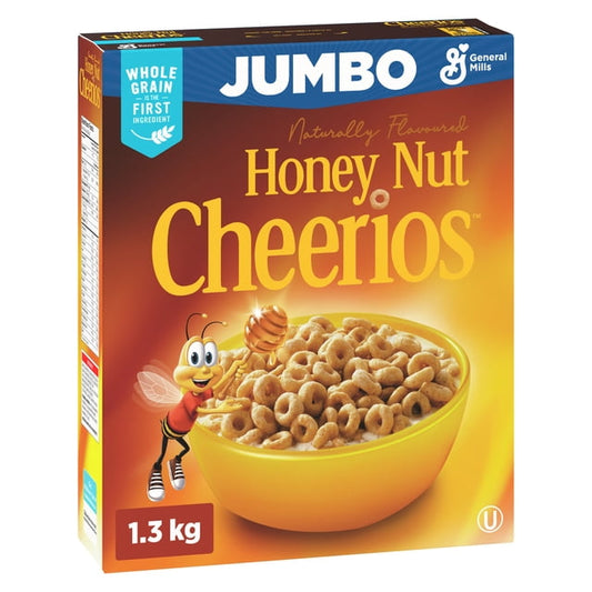 Cheerios Honey Nut Jumbo Cereal, 1300 g