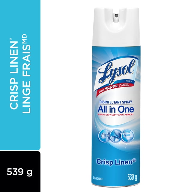 Lysol All-in-One Crisp Linen Disinfectant Spray, 539 g