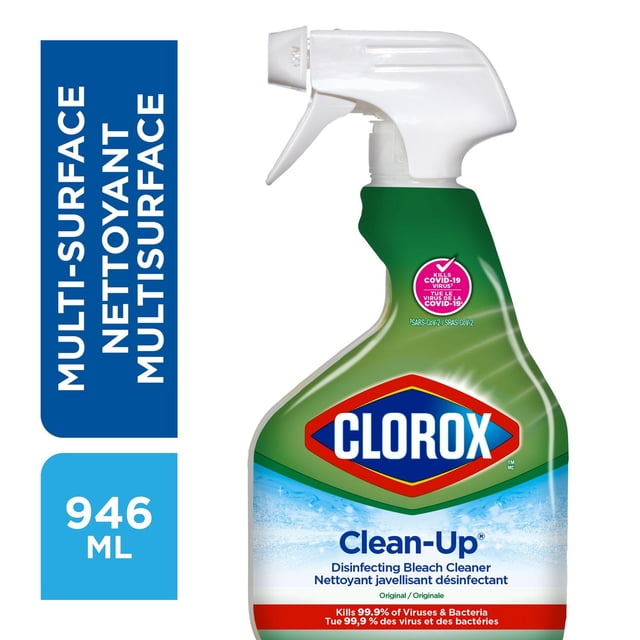 Clorox Clean-Up Disinfecting Bleach Original Cleaner Spray, 946 g
