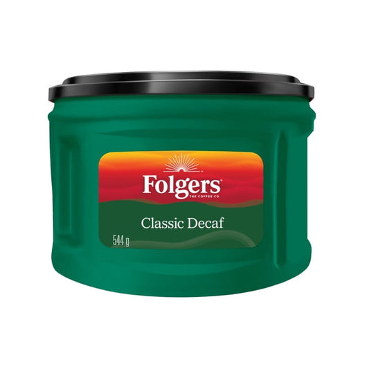 Folgers Classic Decaf Medium Roast Ground Coffee 544g, 544 g
