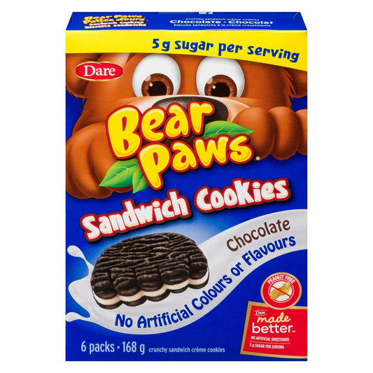 Bear Paws Sandwich Cookies - Chocolate 168g
