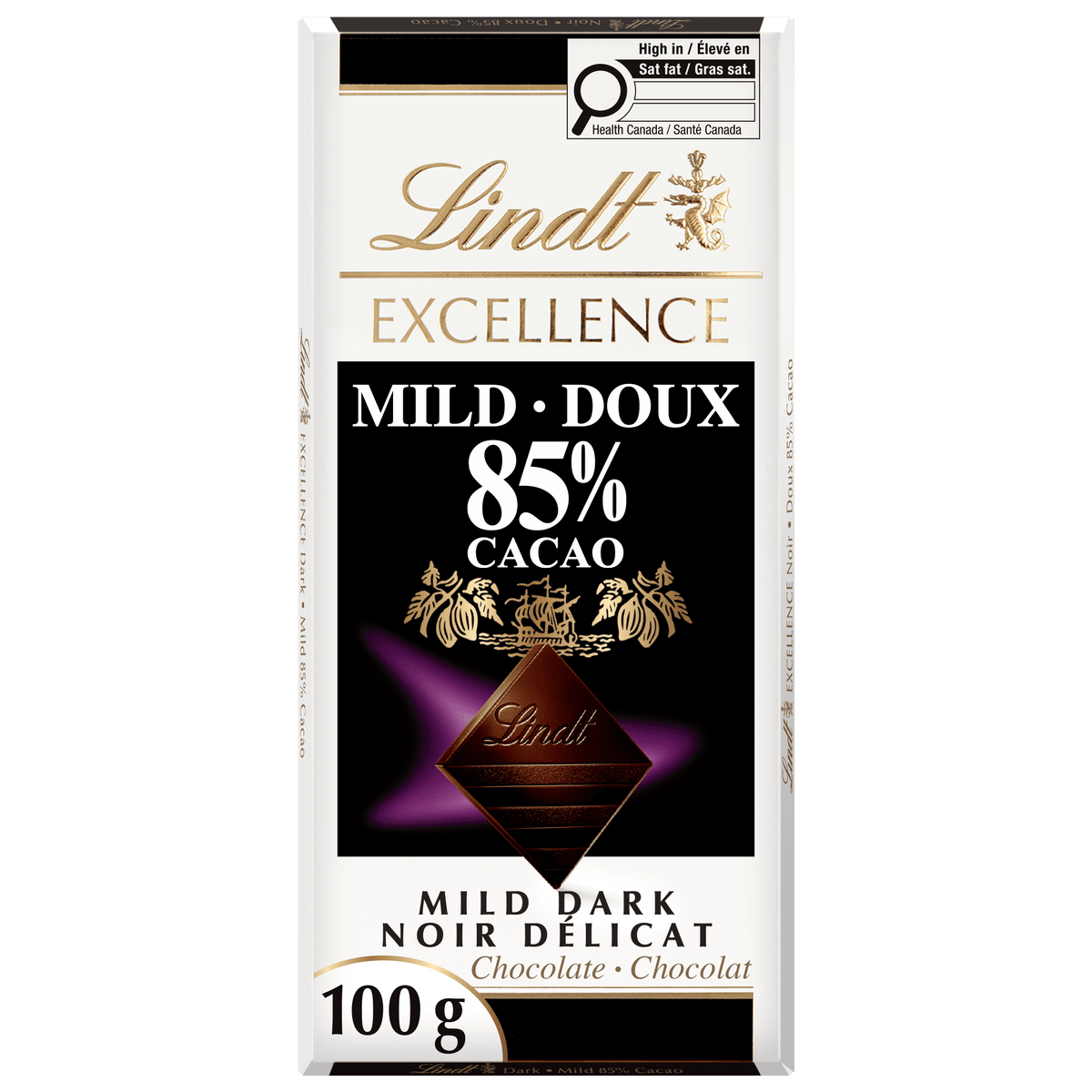 Lindt Excellence Mild 85% Dark Chocolate Bar 100g
