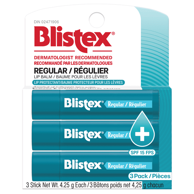 Blistex Regular Value Pack Lip Balm, 13 g, 3 Count