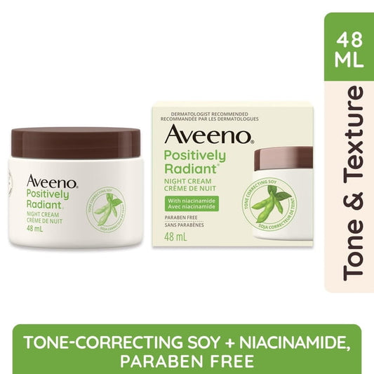 Aveeno Positively Radiant Niacinamide Night Cream, 48 g