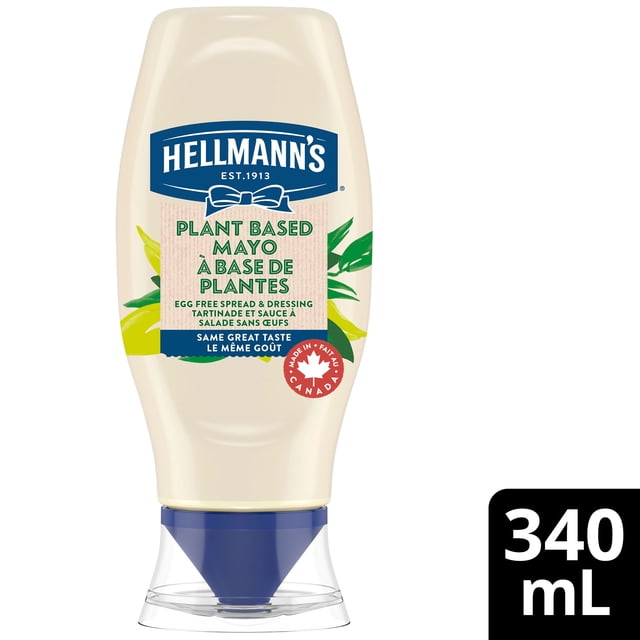 Hellmann's Egg-Free Plant-Based Squeeze Dressing & Sandwich Spread, 340 g