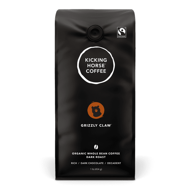 Kicking Horse Grizzly Claw Dark Roast Whole Bean Coffee 454g, 454 g