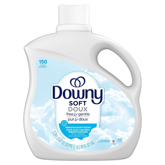 Downy Free & Gentle Hypoallergenic 150WL Liquid Fabric Softener, 3259 g