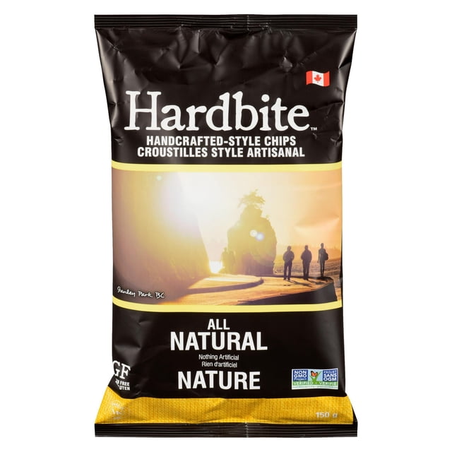 Hardbite All Natural Kettle Cooked Potato Chips, 150 g