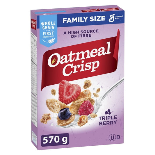 Oatmeal Crisp Triple Berry Family Size Cereal, 570 g