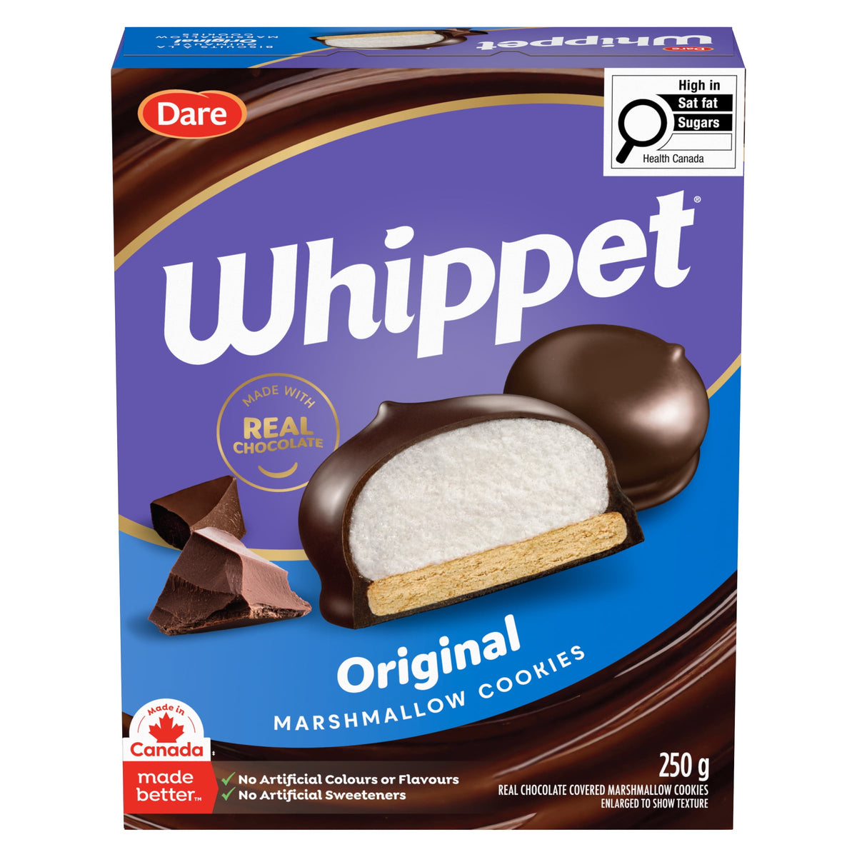 Whippet Original Chocolate Covered Marshmallow Cookies 250g