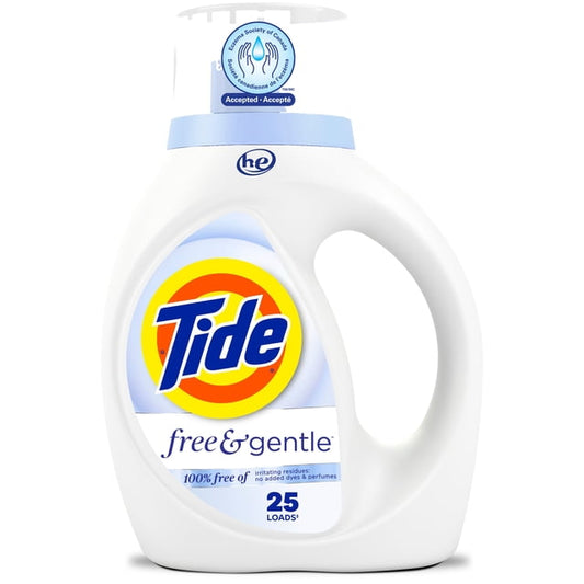 Tide Free & Gentle Liquid Laundry Detergent, 1000 g