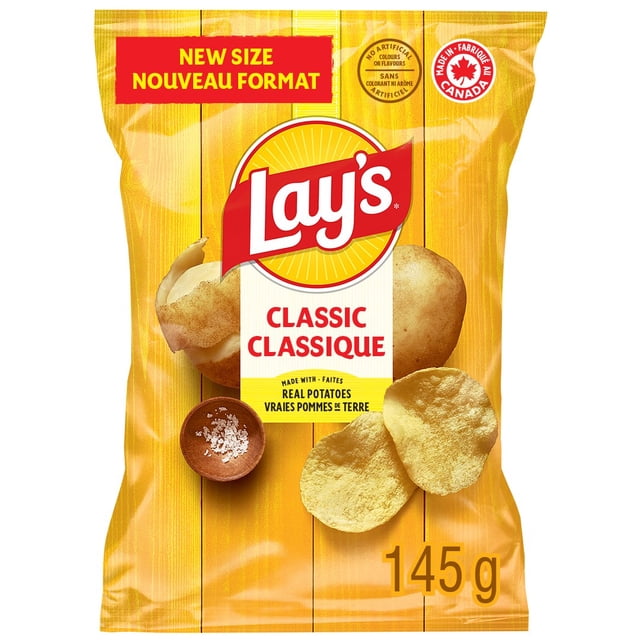 Lay's Classic (New Size) Potato Chips, 145 g