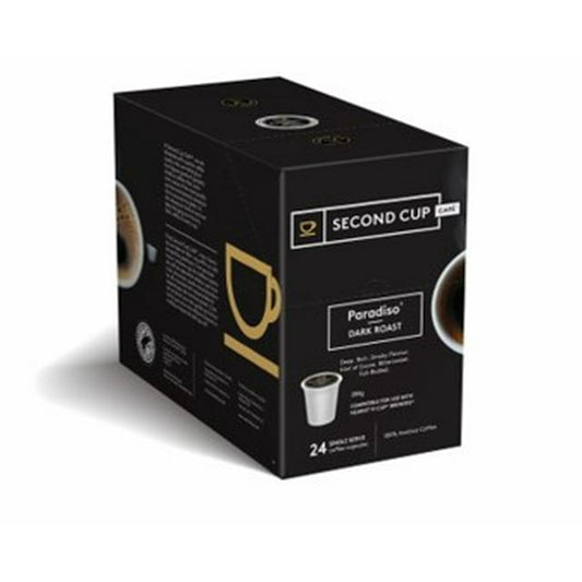Second Cup Paradiso Dark K-Cup Coffee Pods 24 Count, 220 g, 24 Count