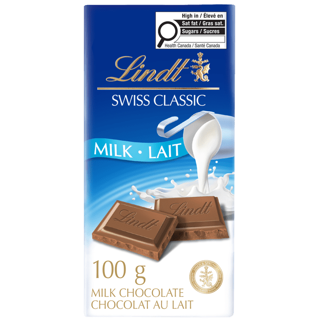 Lindt Swiss Classic Milk Chocolate Bar 100g