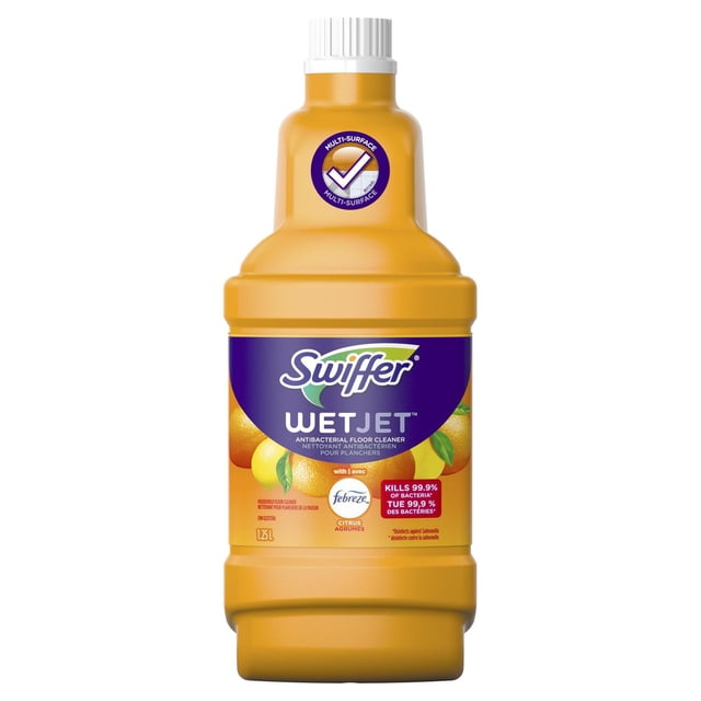 Swiffer WetJet Febreze Sweet Citrus & Zest Refill Floor Cleaner Solution, 1250 g
