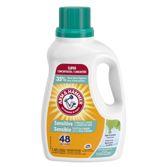 Arm & Hammer Sensitive Skin Plus Fresh Liquid Laundry Detergent, 1420 g