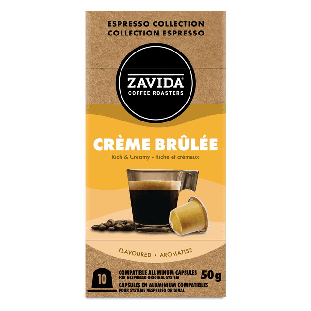 Zavida Creme Brulee Espresso Capsules 10ct, 50 g, 10 Count