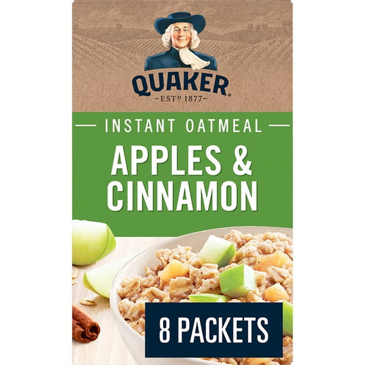 Quaker Apples & Cinnamon Instant Oatmeal, 264 g