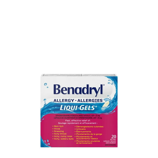Benadryl Liqui-Gels 25mg 20ct Capsules, 35 g, 20 Count
