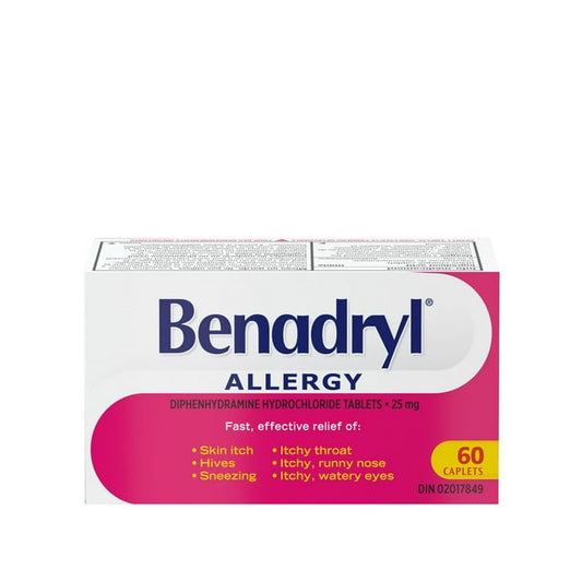 Benadryl Allergy 25mg 60ct Caplets, 55 g, 60 Count