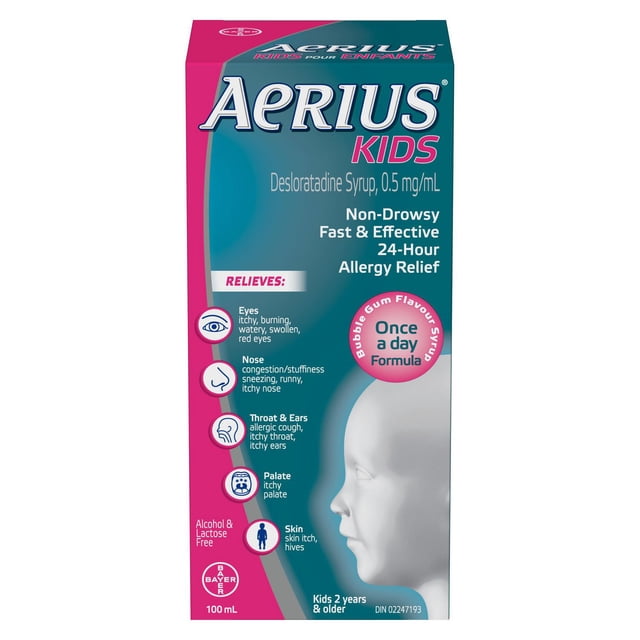 Aerius Kids 24-Hour Non-Drowsy Syrup, 100 g