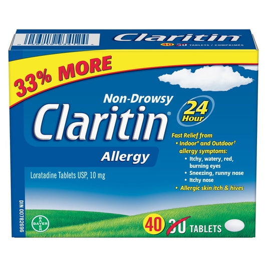 Claritin 24-Hour Non-Drowsy 10mg 30+10 Tablets, 45 g, 40 Count