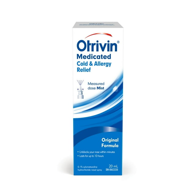 Otrivin Medicated Cold & Allergy Nasal Spray, 20 g