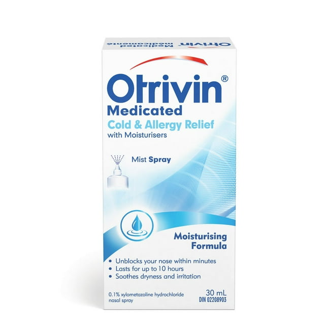 Otrivin Medicated with Moisturizers Nasal Spray, 30 g