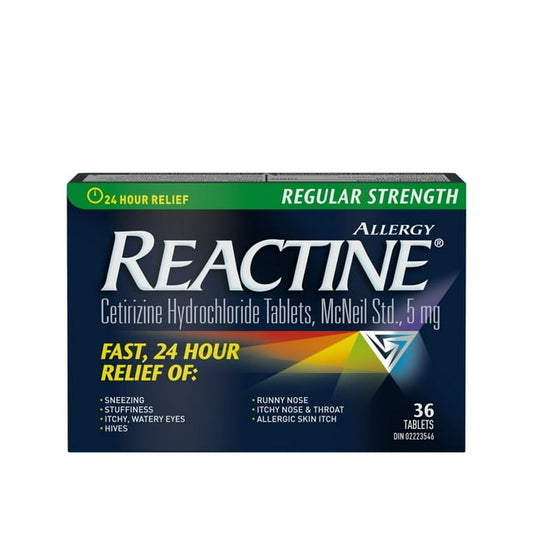 Reactine Regular Strength 5mg 36ct Tablets, 43 g, 36 Count