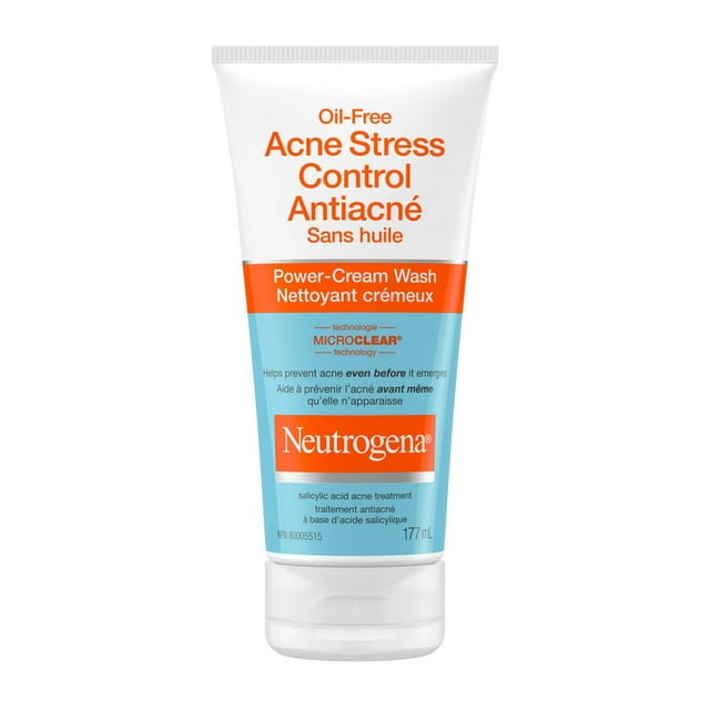 Neutrogena Oil-Free Acne Stress Control Power-Cream Wash, 177 g