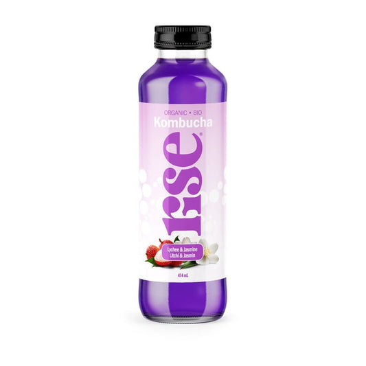 RISE Lychee & Jasmine Kombucha, 414 mL